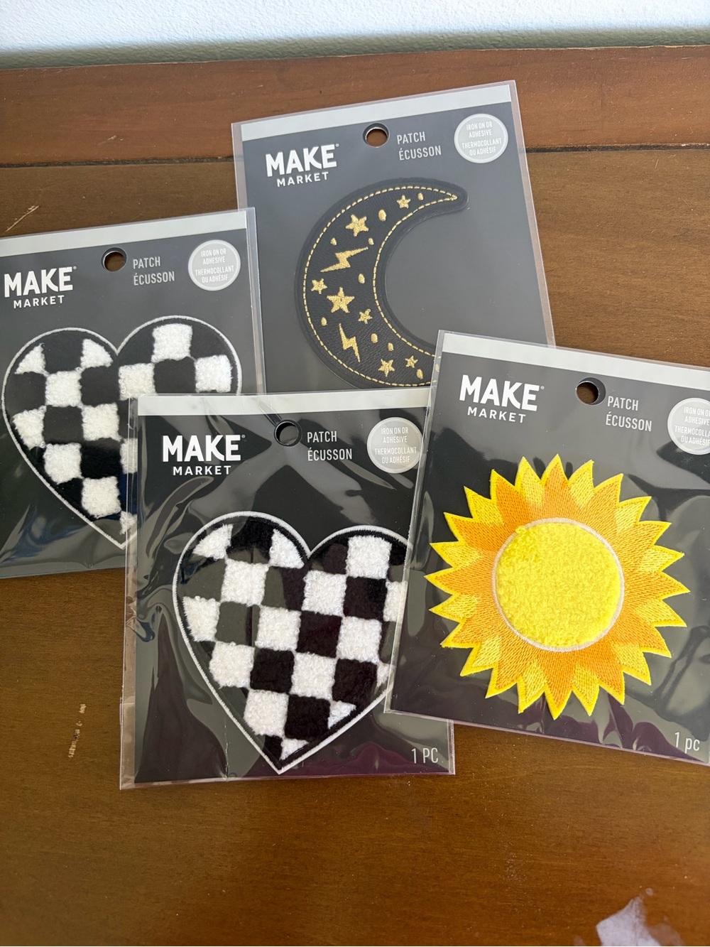 Make Market Yellow Sun and Black & White Checkerboard Patch Set